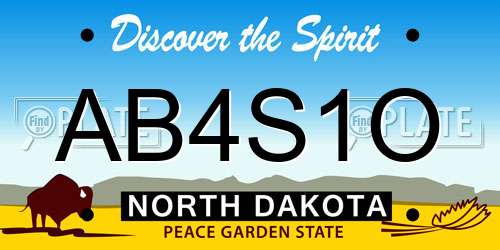 AB4S1O North Dakota License Plate