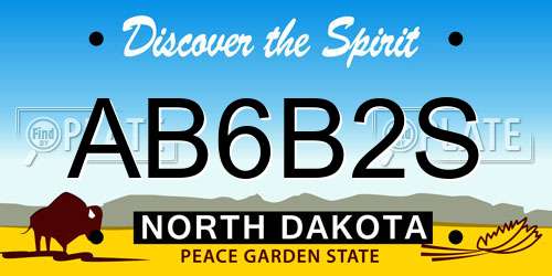 AB6B2S North Dakota License Plate