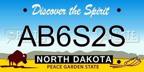 AB6S2S North Dakota License Plate