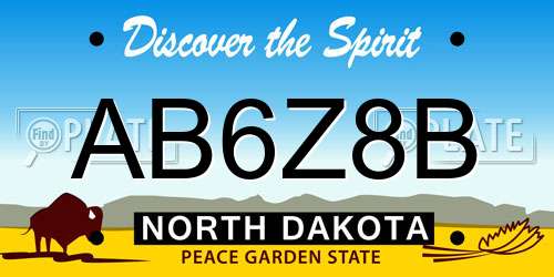 AB6Z8B North Dakota License Plate