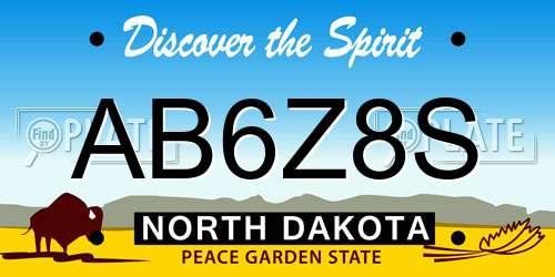 AB6Z8S North Dakota License Plate