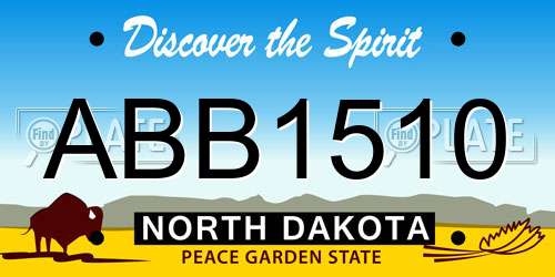 ABB1510 North Dakota License Plate