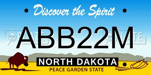 ABB22M North Dakota License Plate