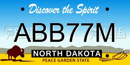ABB77M North Dakota License Plate