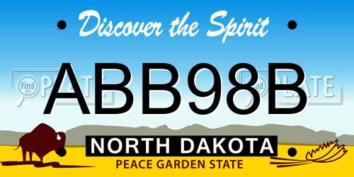ABB98B North Dakota License Plate