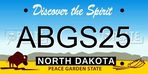 ABGS25 North Dakota License Plate