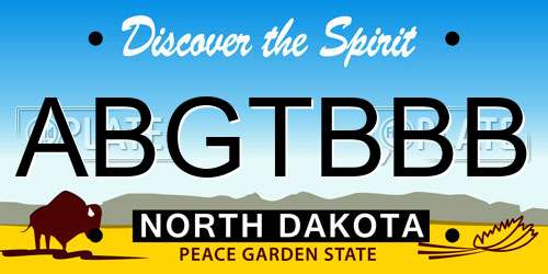 ABGTBBB North Dakota License Plate