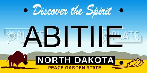 ABITIIE North Dakota License Plate
