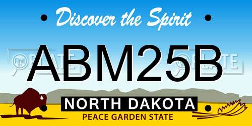 ABM25B North Dakota License Plate