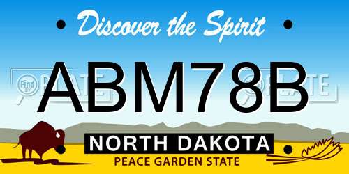 ABM78B North Dakota License Plate