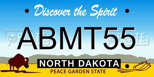 ABMT55 North Dakota License Plate