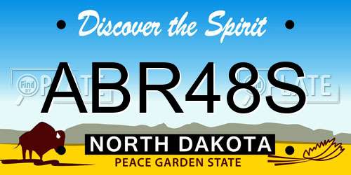 ABR48S North Dakota License Plate