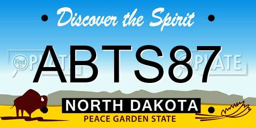 ABTS87 North Dakota License Plate