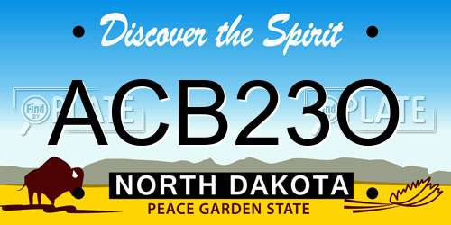 ACB23O North Dakota License Plate