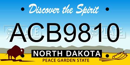 ACB9810 North Dakota License Plate