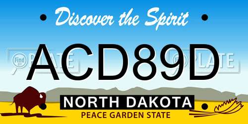 ACD89D North Dakota License Plate