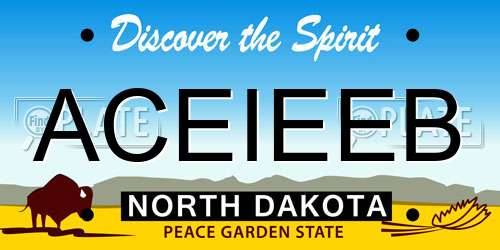 ACEIEEB North Dakota License Plate