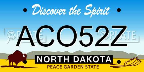 ACO52Z North Dakota License Plate