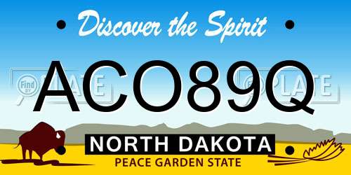 ACO89Q North Dakota License Plate