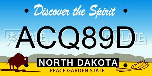 ACQ89D North Dakota License Plate