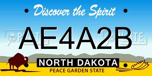AE4A2B North Dakota License Plate