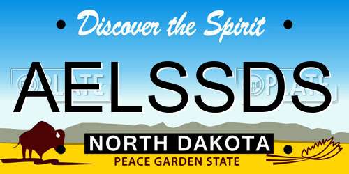 AELSSDS North Dakota License Plate