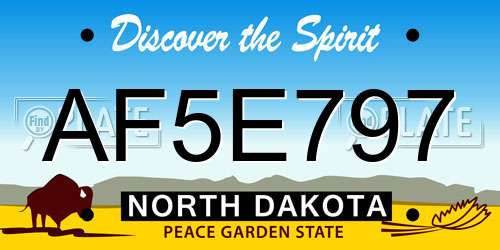 AF5E797 North Dakota License Plate