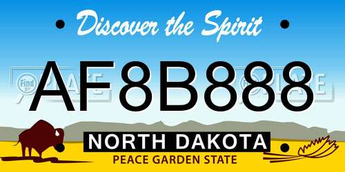 AF8B888 North Dakota License Plate