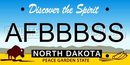 AFBBBSS North Dakota License Plate
