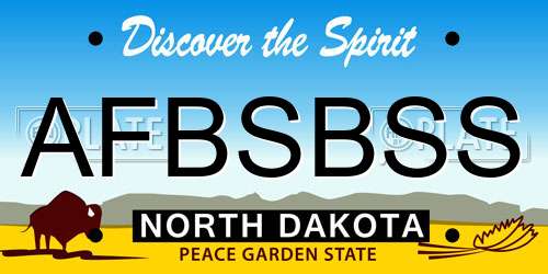 AFBSBSS North Dakota License Plate