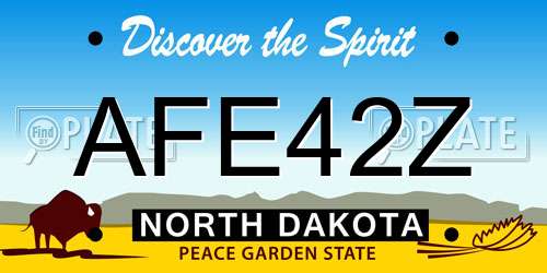 AFE42Z North Dakota License Plate