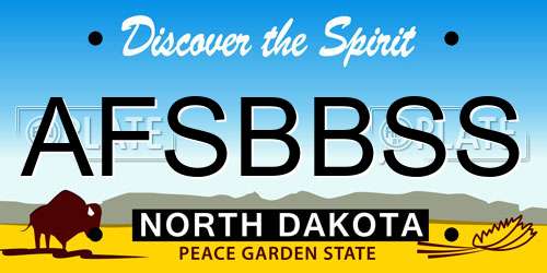AFSBBSS North Dakota License Plate