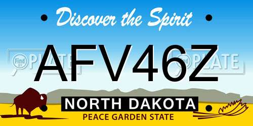 AFV46Z North Dakota License Plate