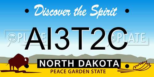 AI3T2C North Dakota License Plate