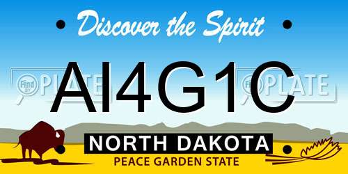 AI4G1C North Dakota License Plate