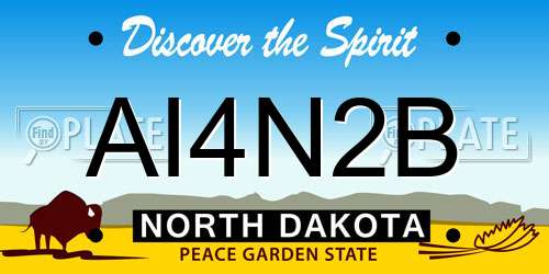 AI4N2B North Dakota License Plate
