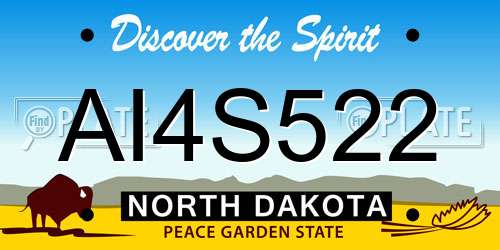 AI4S522 North Dakota License Plate