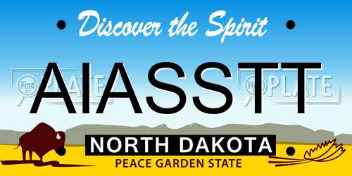 AIASSTT North Dakota License Plate