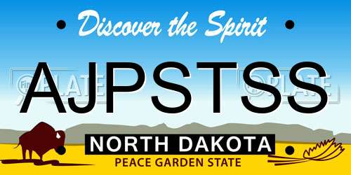 AJPSTSS North Dakota License Plate