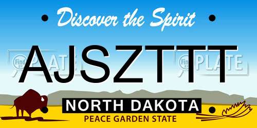 AJSZTTT North Dakota License Plate