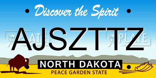 AJSZTTZ North Dakota License Plate