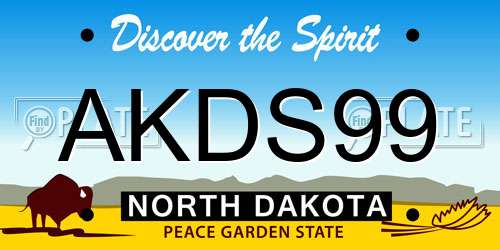 AKDS99 North Dakota License Plate