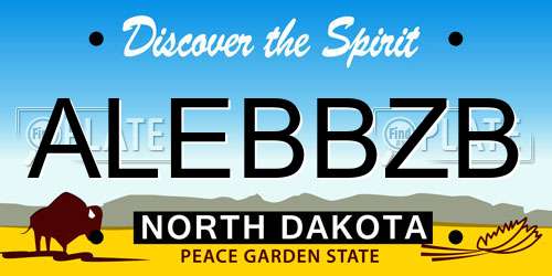 ALEBBZB North Dakota License Plate