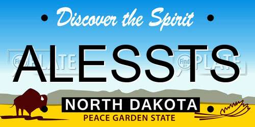 ALESSTS North Dakota License Plate