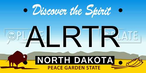 ALRTR North Dakota License Plate