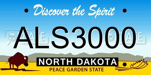 ALS3000 North Dakota License Plate