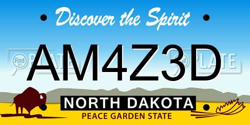 AM4Z3D North Dakota License Plate