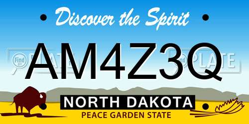AM4Z3Q North Dakota License Plate