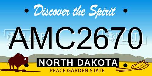 AMC2670 North Dakota License Plate