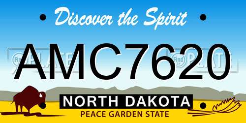 AMC7620 North Dakota License Plate